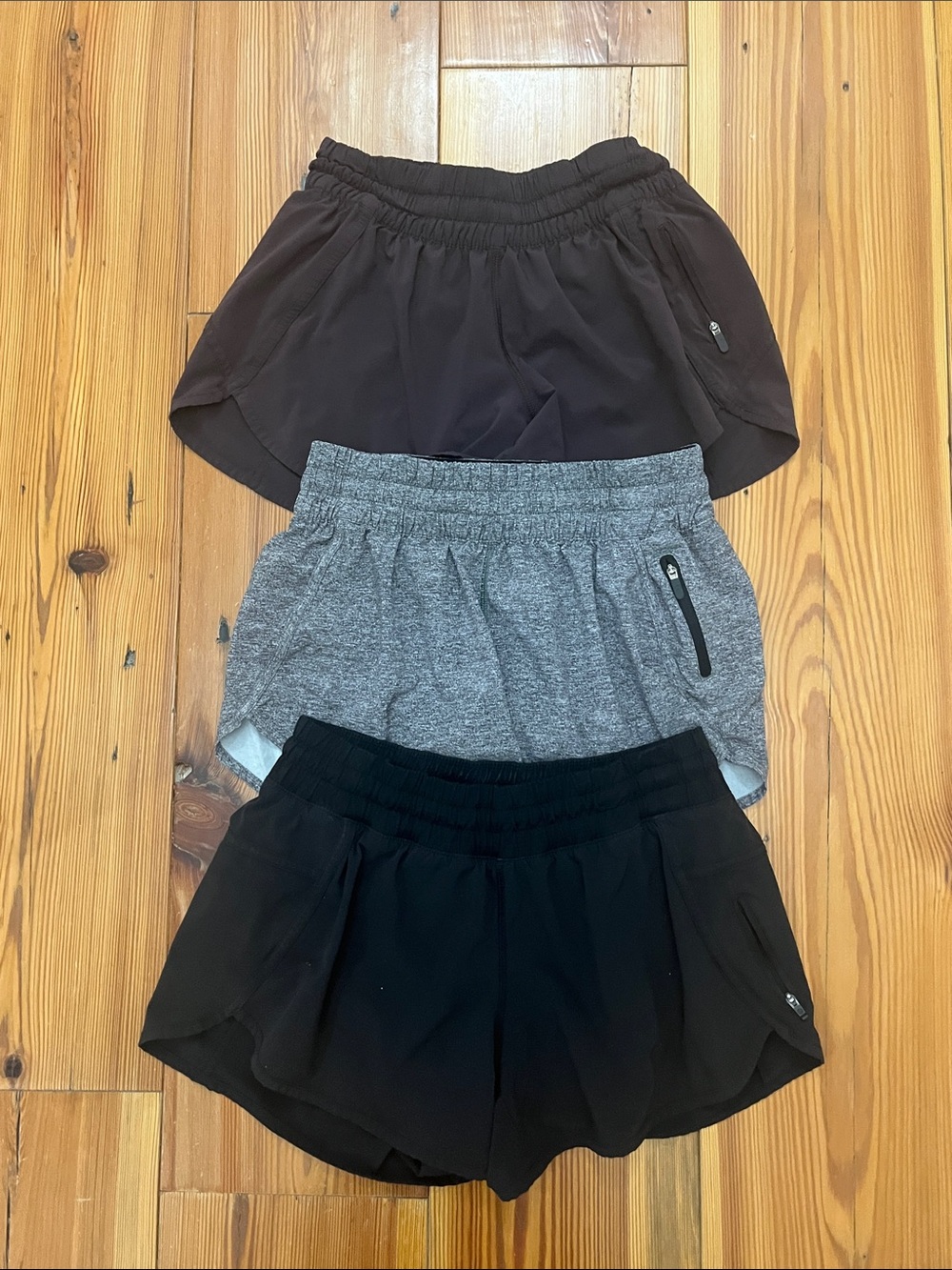 3 lululemon Shorts - Black, Gray, Brown size 8
